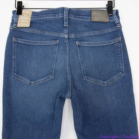 NEW Madewell 9" Mid-Rise Skinny Jeans in Orland Wash: TENCEL™ Denim 28‎ - Picture 6 of 15